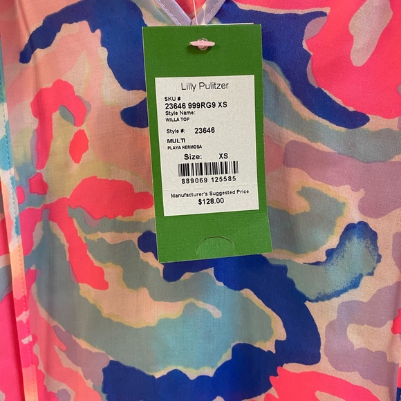 Lilly Pulitzer Willa Top Playa Hermosa Print - Picture 2 of 6